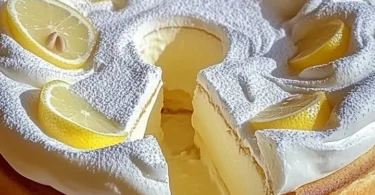 Torta di Crema al Limone con decorazioni fresche al limone