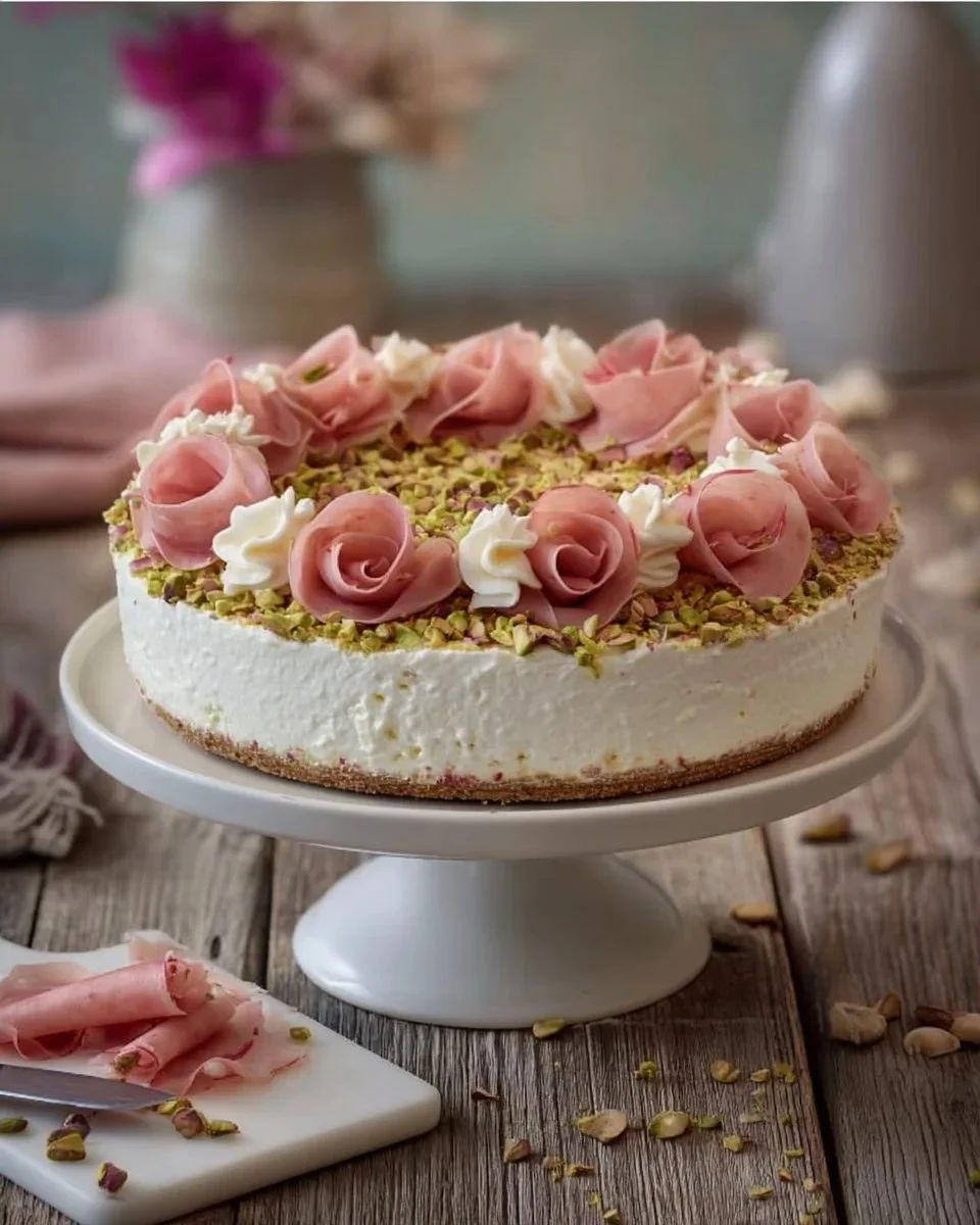 Cheesecake salata senza cottura con ingredienti freschi e cremosi