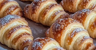 Cornetti super gustosi pronti per essere serviti a colazione