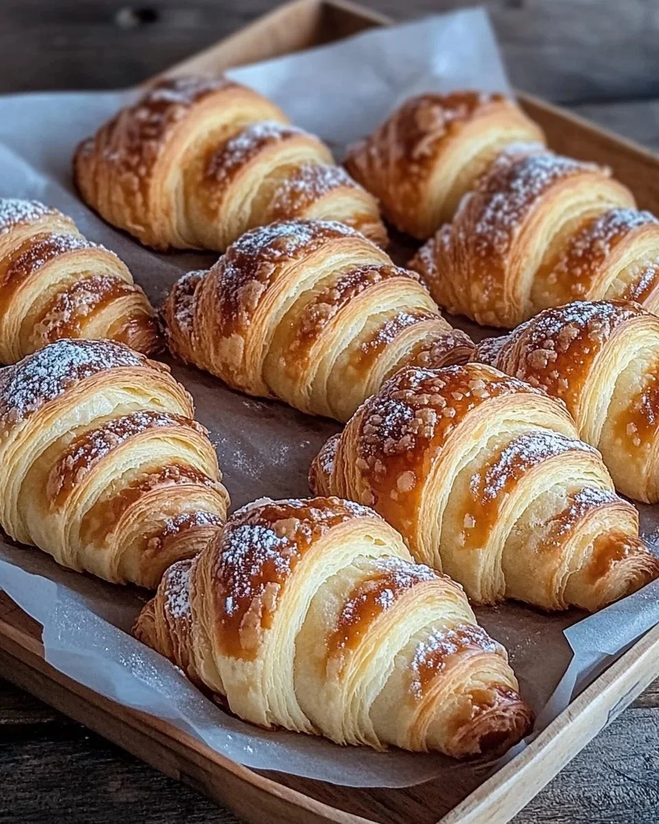 Cornetti super gustosi pronti per essere serviti a colazione