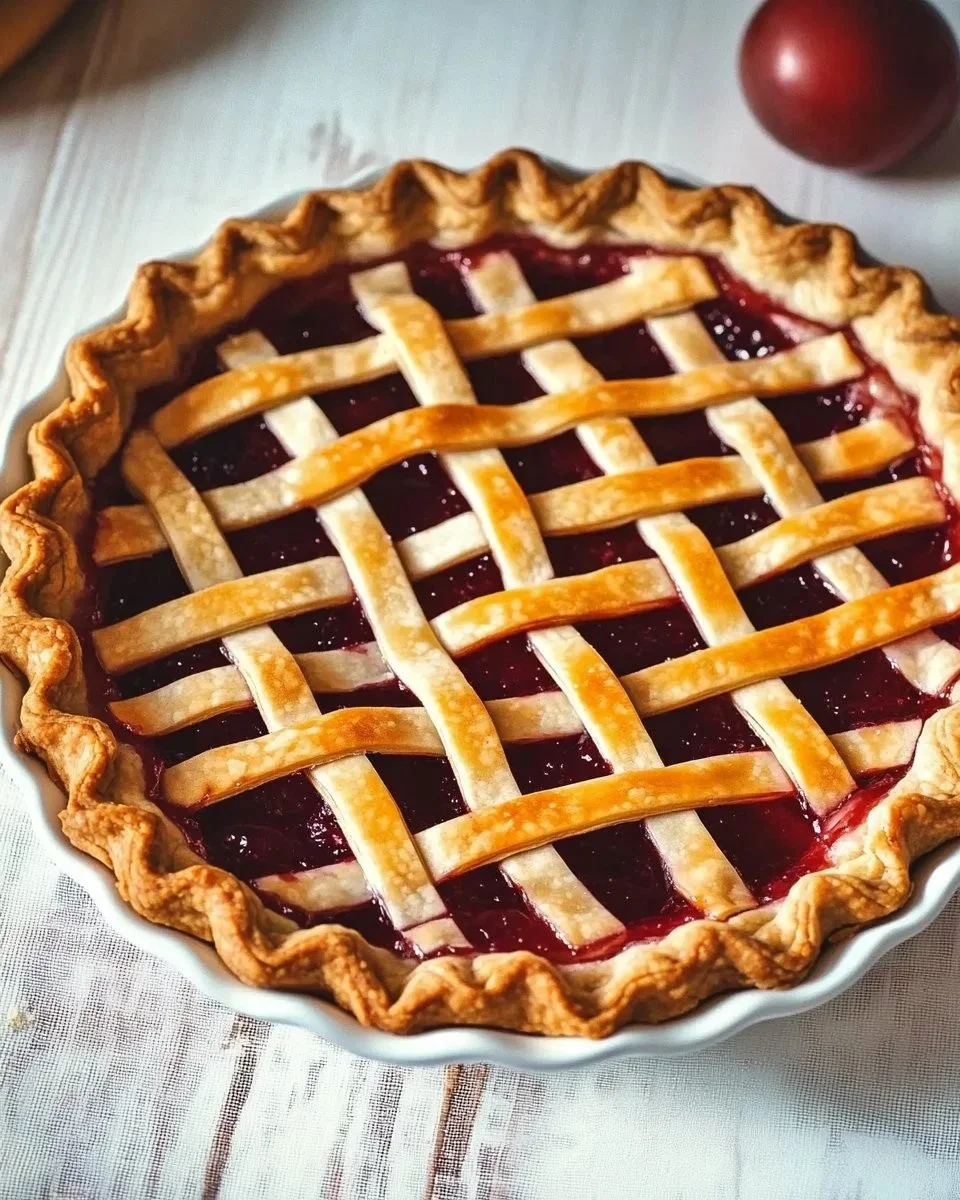 Crostata alla Marmellata appena sfornata con confettura fruita