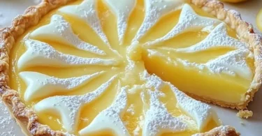 Crostata con crema al limone, dolce fresco e invitante