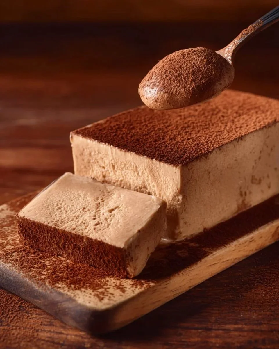 Dolce al cucchiaio al caffè servito in una ciotola elegante.