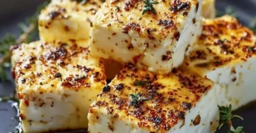 Feta croccante cucinata nell'Airfryer con verdure fresche.