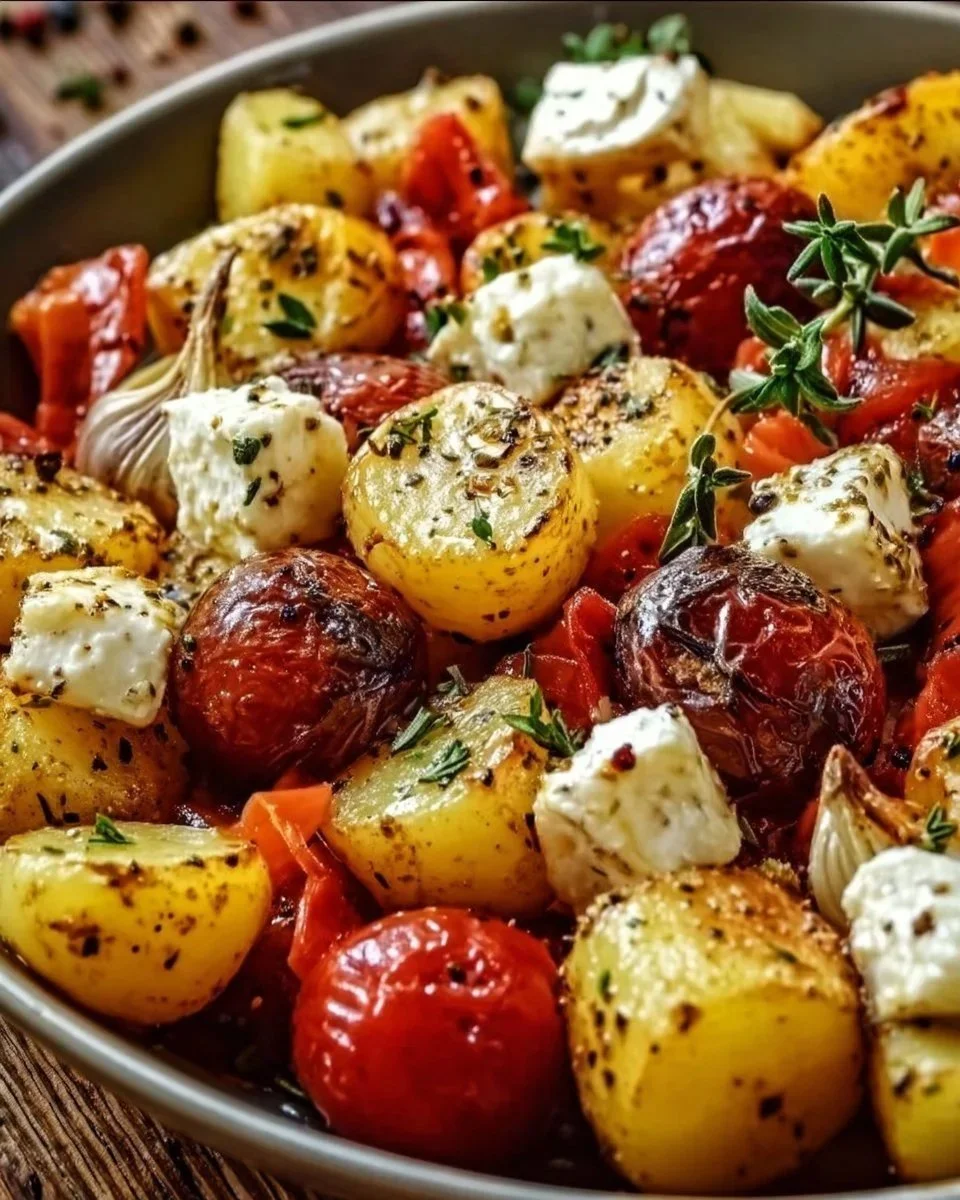 Feta Patate Verdure al Forno - Ricetta deliziosa e salutare