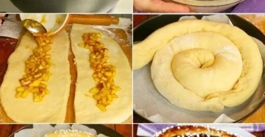 Girelle di Mele dolci preparati con mele e pasta sfoglia deliziose