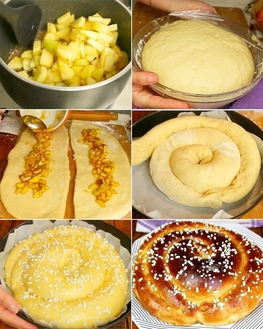 Girelle di Mele dolci preparati con mele e pasta sfoglia deliziose