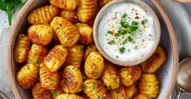 Gnocchi croccanti cucinati nella friggitrice ad aria