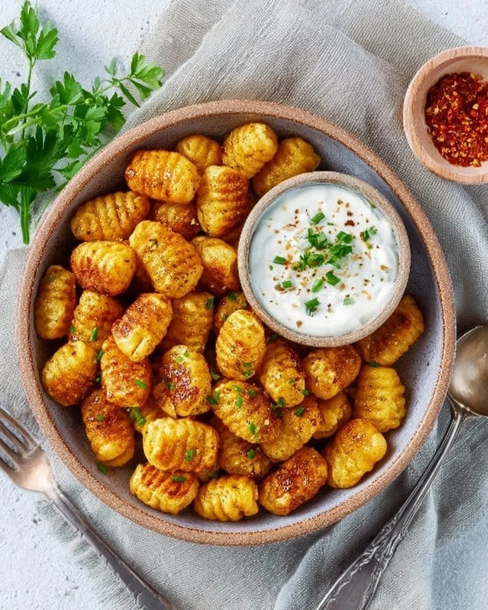 Gnocchi croccanti cucinati nella friggitrice ad aria
