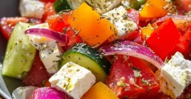 Insalata Contadina Greca con verdure fresche e feta