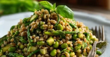 Insalata di Farro con verdure fresche e condimento leggero