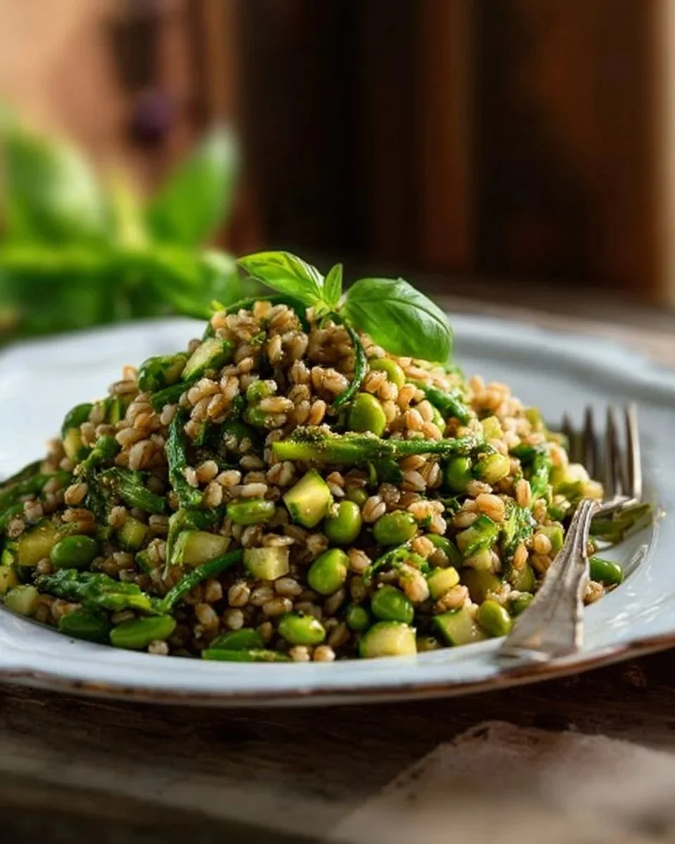 Insalata di Farro con verdure fresche e condimento leggero