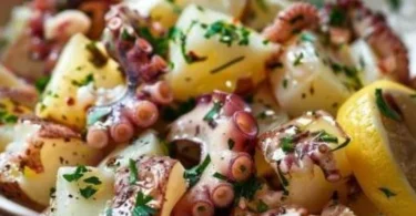 Insalata di Polpo con Patate servita su un piatto elegante