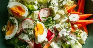 Insalata Vegetariana di Primavera con verdure fresche e colorate