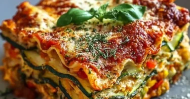 Lasagna ad alto contenuto proteico con verdure colorate e salutari