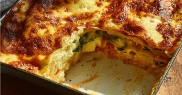 Lasagna di Bietola Vegetariana con ricotta e spinaci.