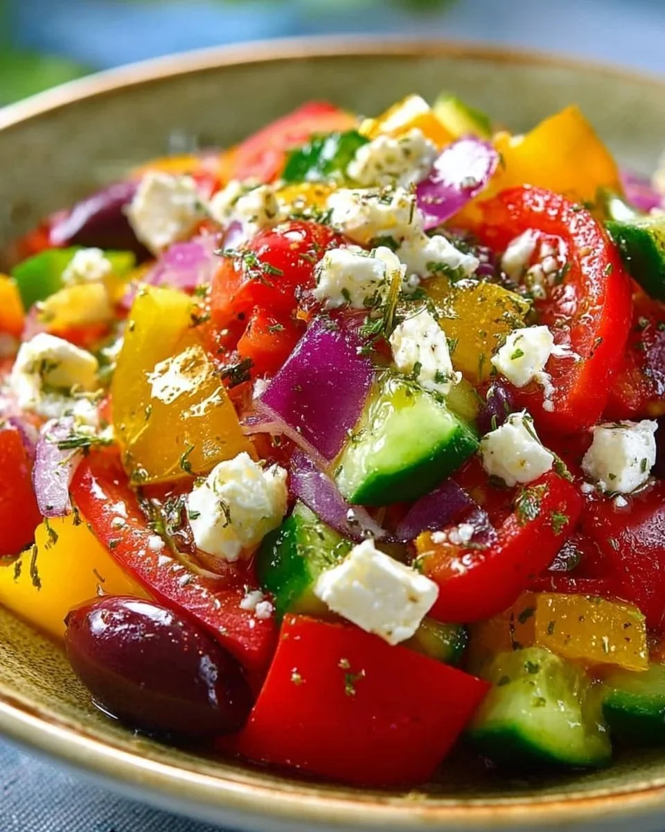 Macedonia Salad con frutta fresca e verdura colorata in un piatto