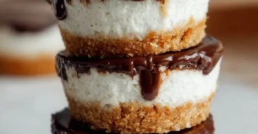 Mini cheesecake al cocco e cioccolato, dolce delizioso e cremoso.