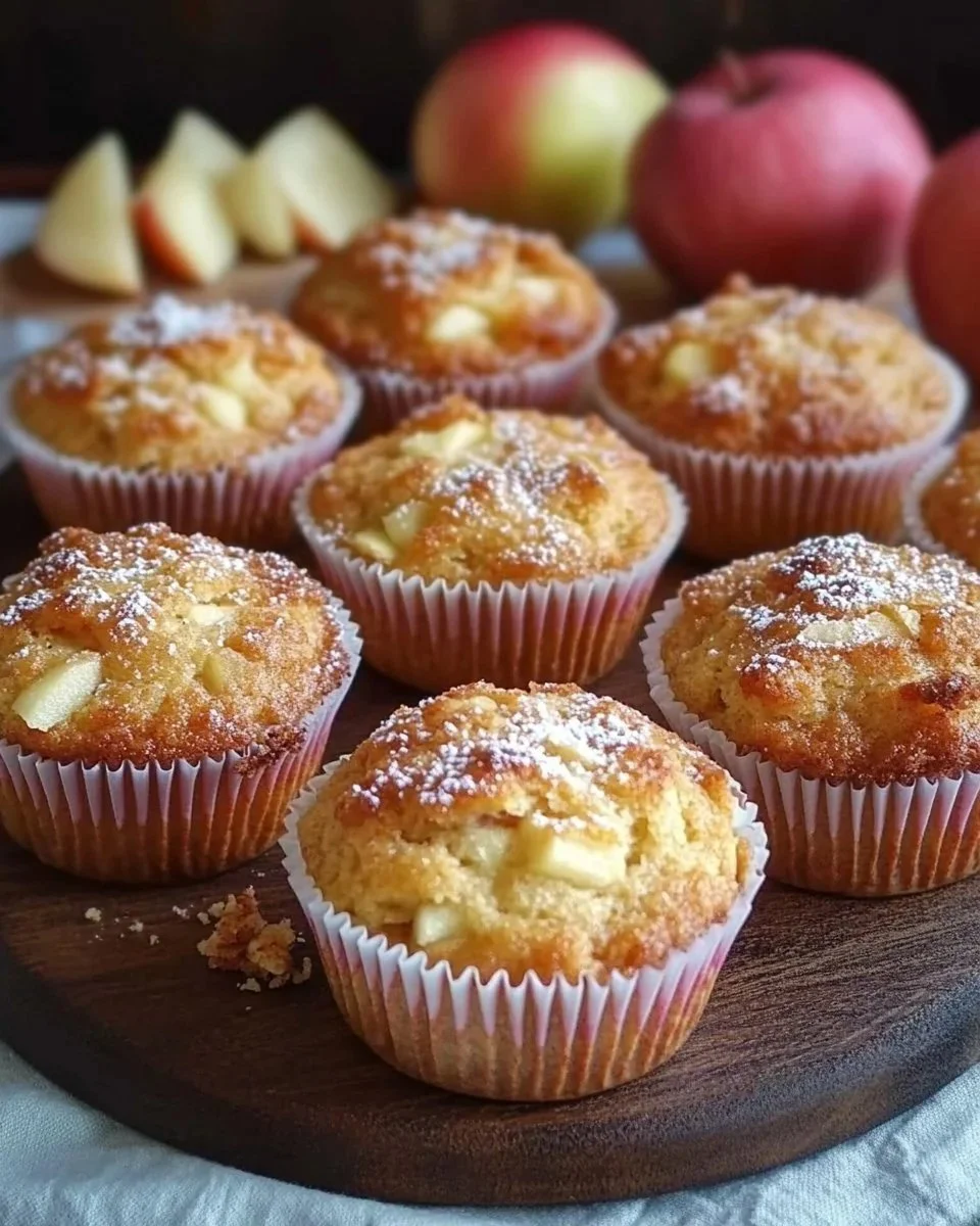 Muffin di Quark e Mela freschi su un piatto