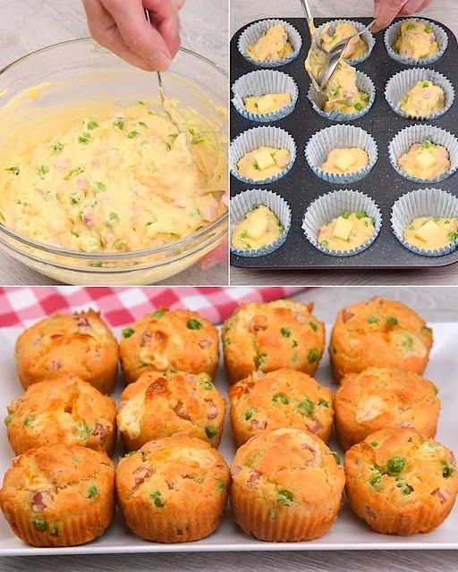 Muffin salati appena sfornati, un'ottima scelta per antipasti e snack