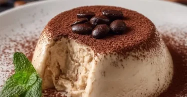 Panna Cotta al Caffè servita in un elegante piatto