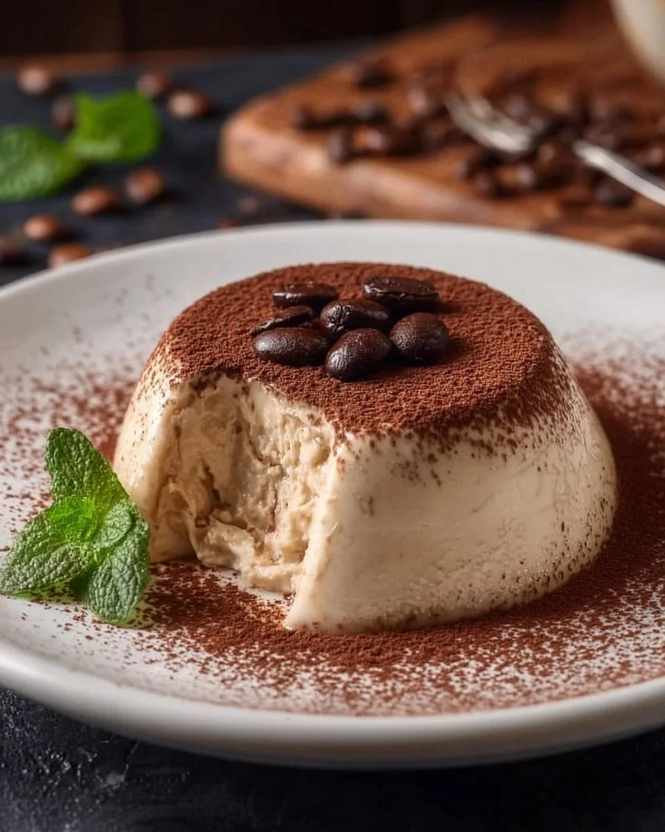 Panna Cotta al Caffè servita in un elegante piatto