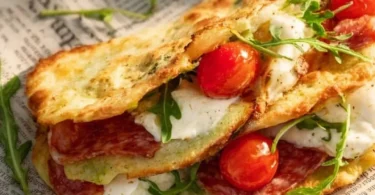 Piadina di Zucchine croccante cotta in friggitrice ad aria