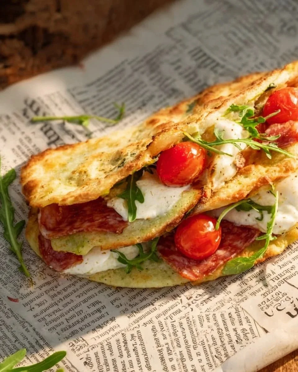 Piadina di Zucchine croccante cotta in friggitrice ad aria