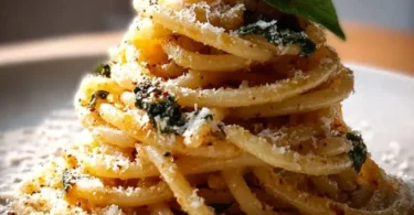 Piatto di Pici Alletrusca con salsa di pomodoro e basilico fresco