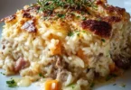 Piatto di Riso Al Forno Alla Gonzaga, ricco e appetitoso.