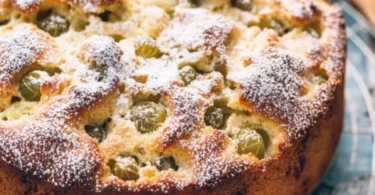 Torta con ribes affondato - dolce fresco e gustoso