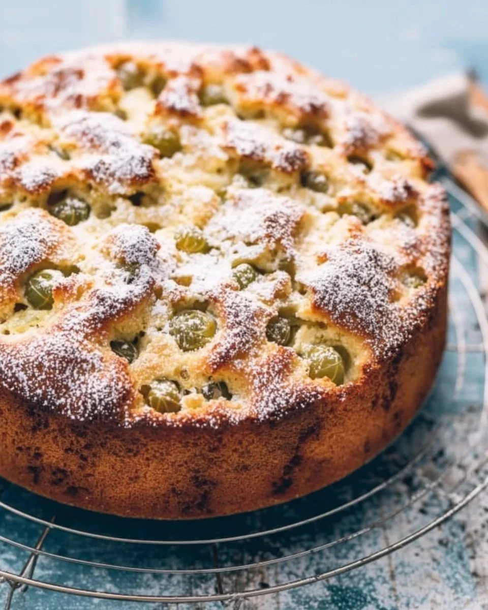 Torta con ribes affondato - dolce fresco e gustoso