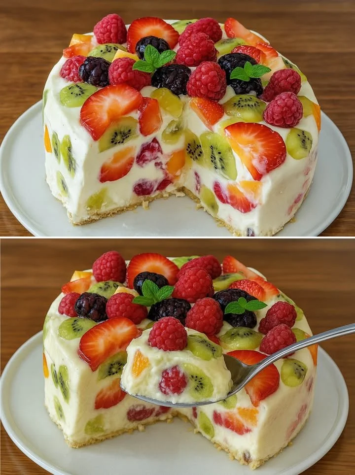 Torta di Frutta Senza Cottura
