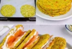 Tortillas di Zucchini con Crema di Formaggio e Salmone Affumicato per un pasto fresco.