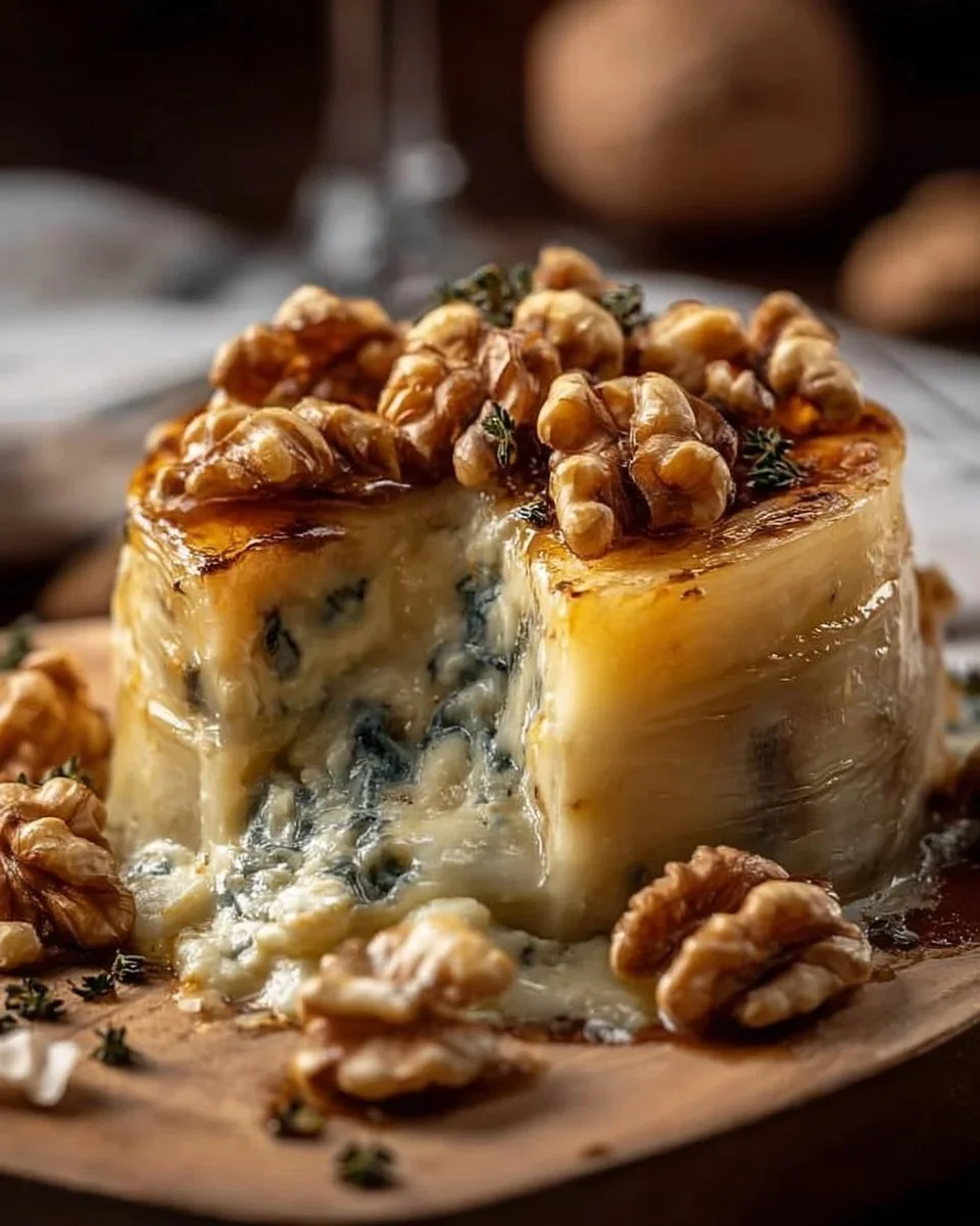 Tortino Gorgonzola e Noci servito su un piatto elegante