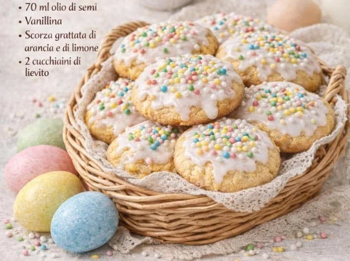 Biscotti di Pasqua fatti in casa, dolci italiani per celebrazioni primaverili.