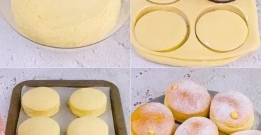 Bomboloni artigianali ripieni di crema e zucchero a velo