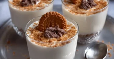 Delizioso cheesecake di ricotta al bicchiere pronto da servire