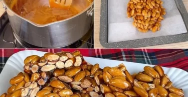Croccante di Mandorle, dolce tradizionale italiano con mandorle tostate