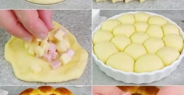Immagine di un piatto di Danubio Salato riccamente decorato con ingredienti freschi