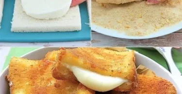 Mozzarella in carrozza al forno servita con contorni freschi