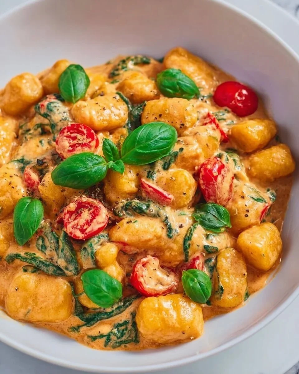 Padella di gnocchi fresca e appetitosa, pronta da gustare