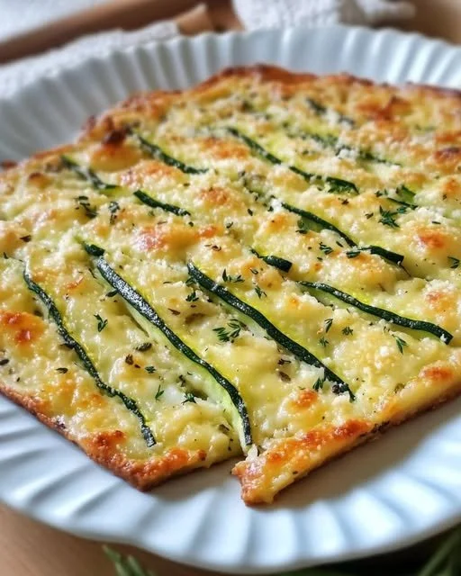 Schiacciatina di Zucchine fresca e croccante, consigliata per antipasti