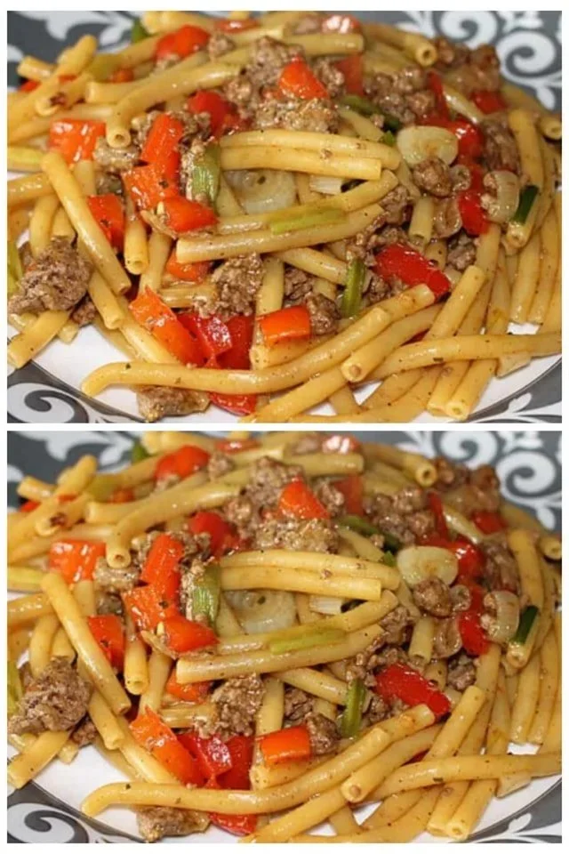 Piatto di spaghetti con carne macinata, un'ottima ricetta tradizionale italiana