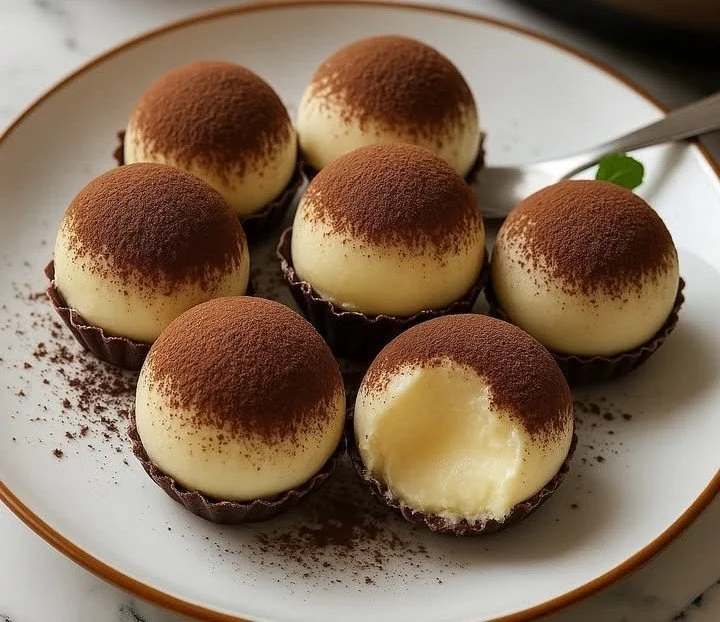 Tartufi al Tiramisù, dolci deliziosi ispirati al classico dessert italiano.