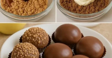 Tartufi con Savoiardi, Caffè e Mascarpone decorati con cacao e cioccolato