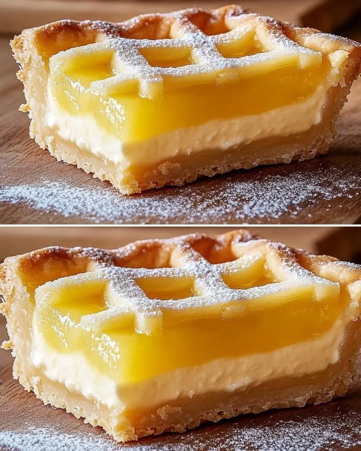 Fetta di Torta al Limone su piatto da dessert