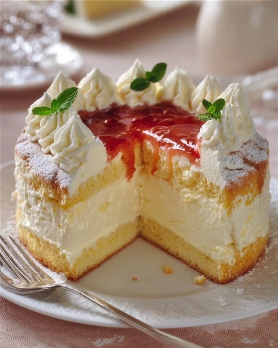 Torta Chiffon Sofficissima con Crema Diplomàtica decorata