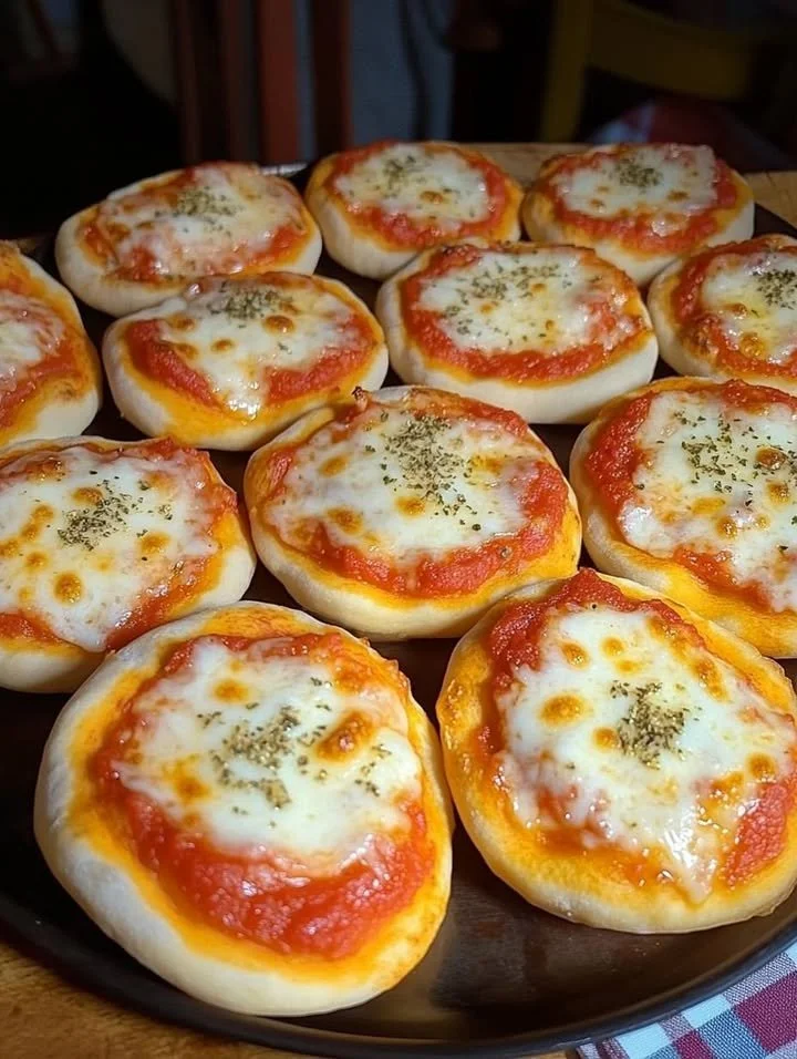 Pizzette da buffet assortite pronte per essere servite a una festa