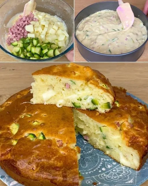 Sliced torta salata 7 vasetti su un piatto con verdure fresche